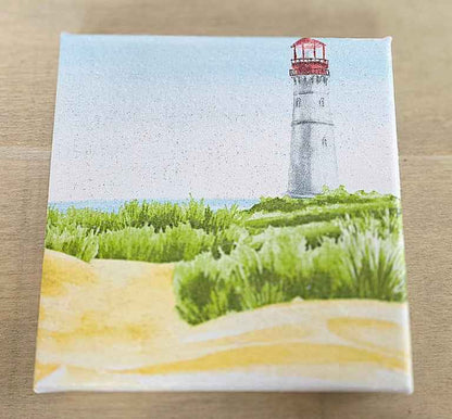 Coastal Beach Wall Art Set | Handmade Decoupage Canvas Trio | Quantock Inspiration