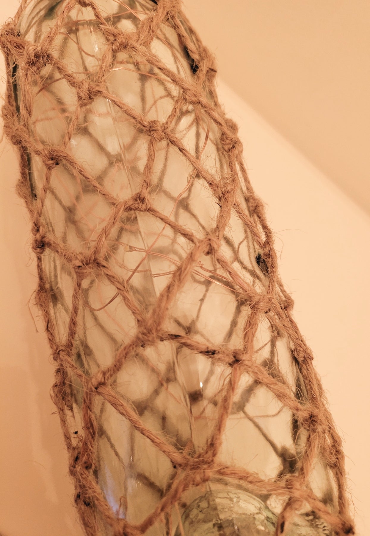Braided Bottle Lamp with Lights - Quantock Inspiration