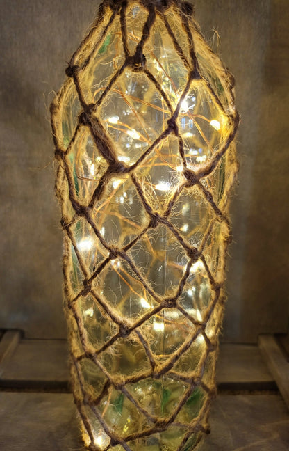 Braided Bottle Lamp with Lights - Quantock Inspiration