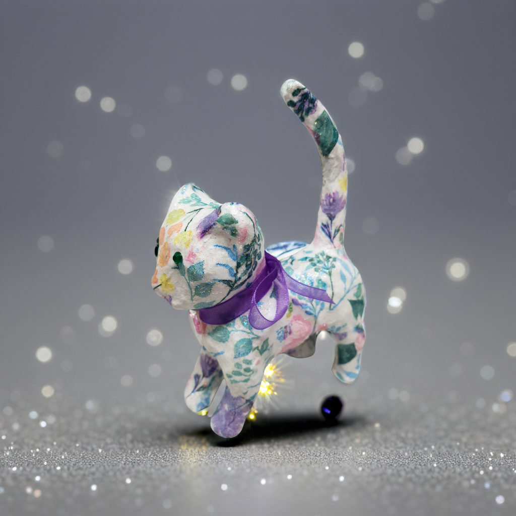 Cat Ring Holder | Handmade Decoupage | Quantock Inspiration