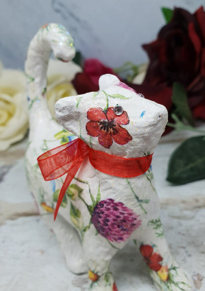 Decoupage Cat Ring Tidy - Quantock Inspiration