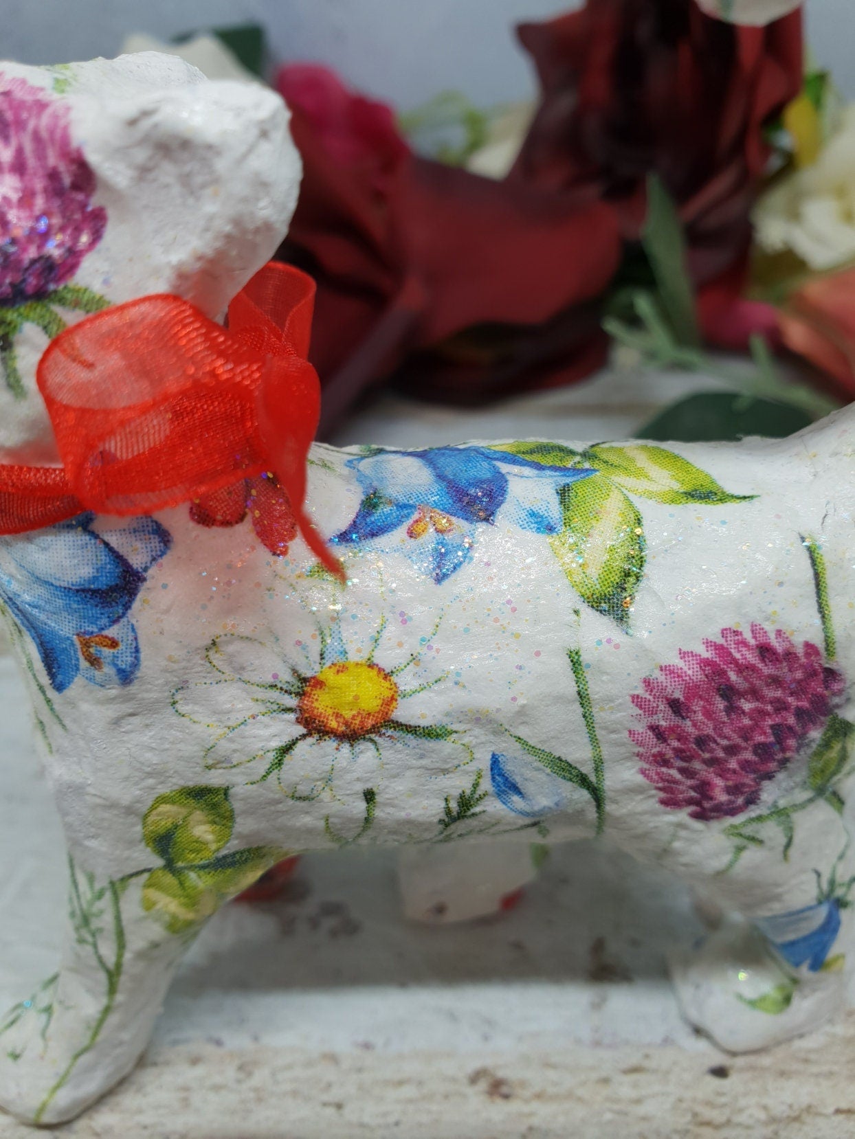 Decoupage Cat Ring Tidy - Quantock Inspiration