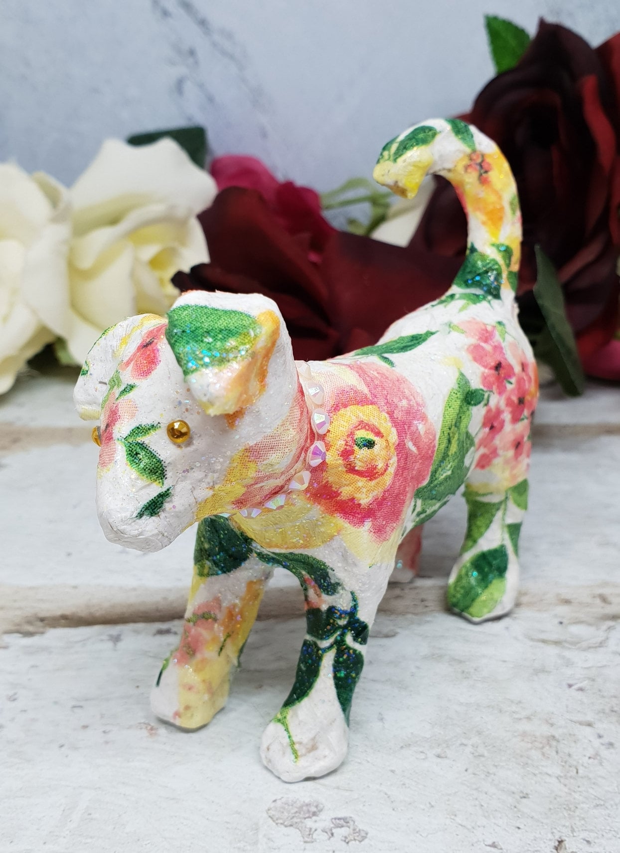 Decoupage Dog Ring Holder - Quantock Inspiration