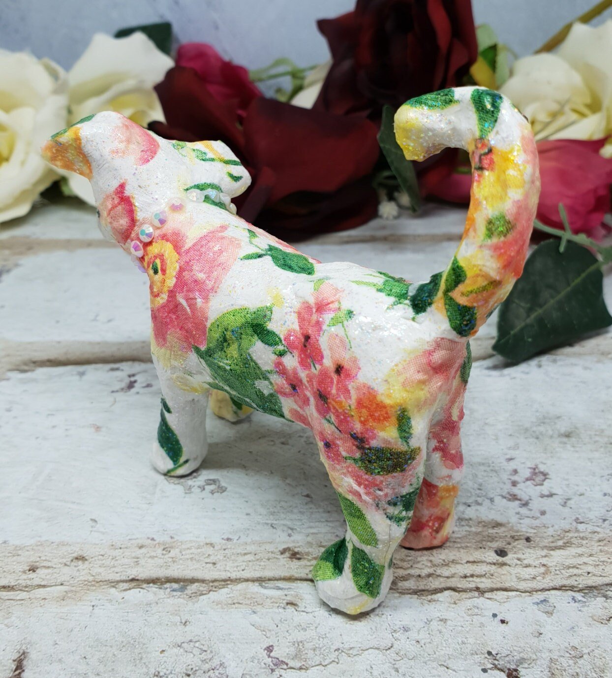 Decoupage Dog Ring Holder - Quantock Inspiration