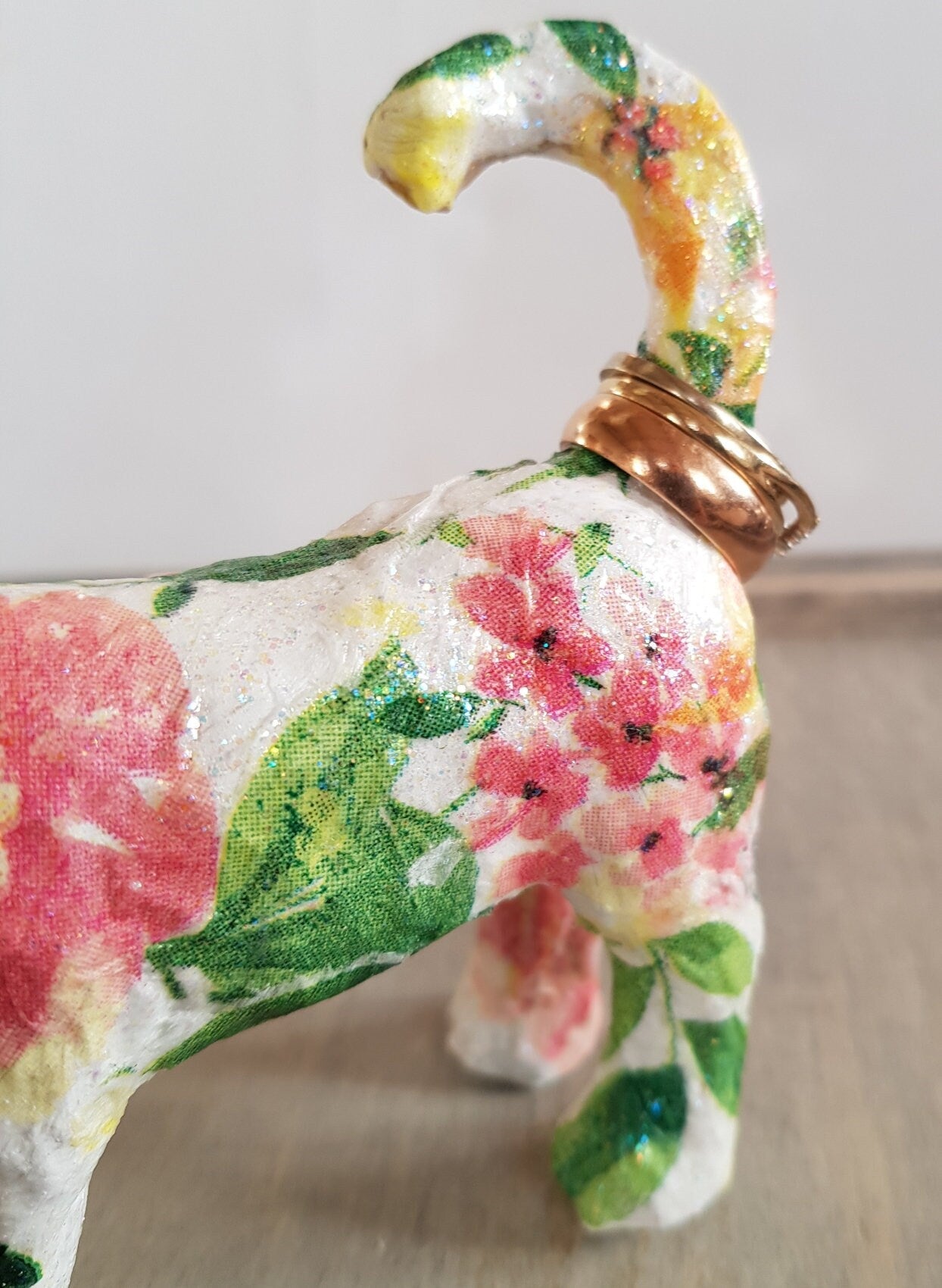 Decoupage Dog Ring Holder - Quantock Inspiration