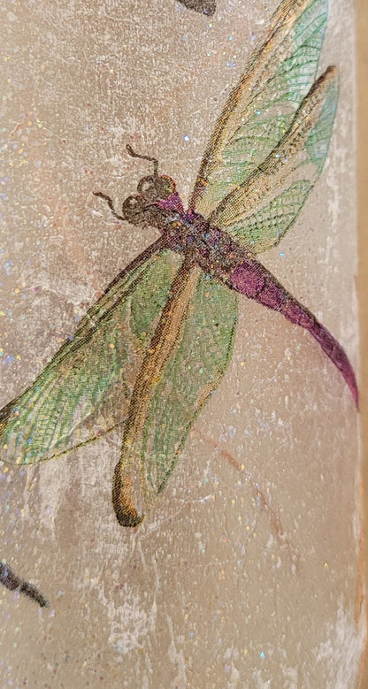 Decoupage Dragonfly Bottle Lamp - Quantock Inspiration