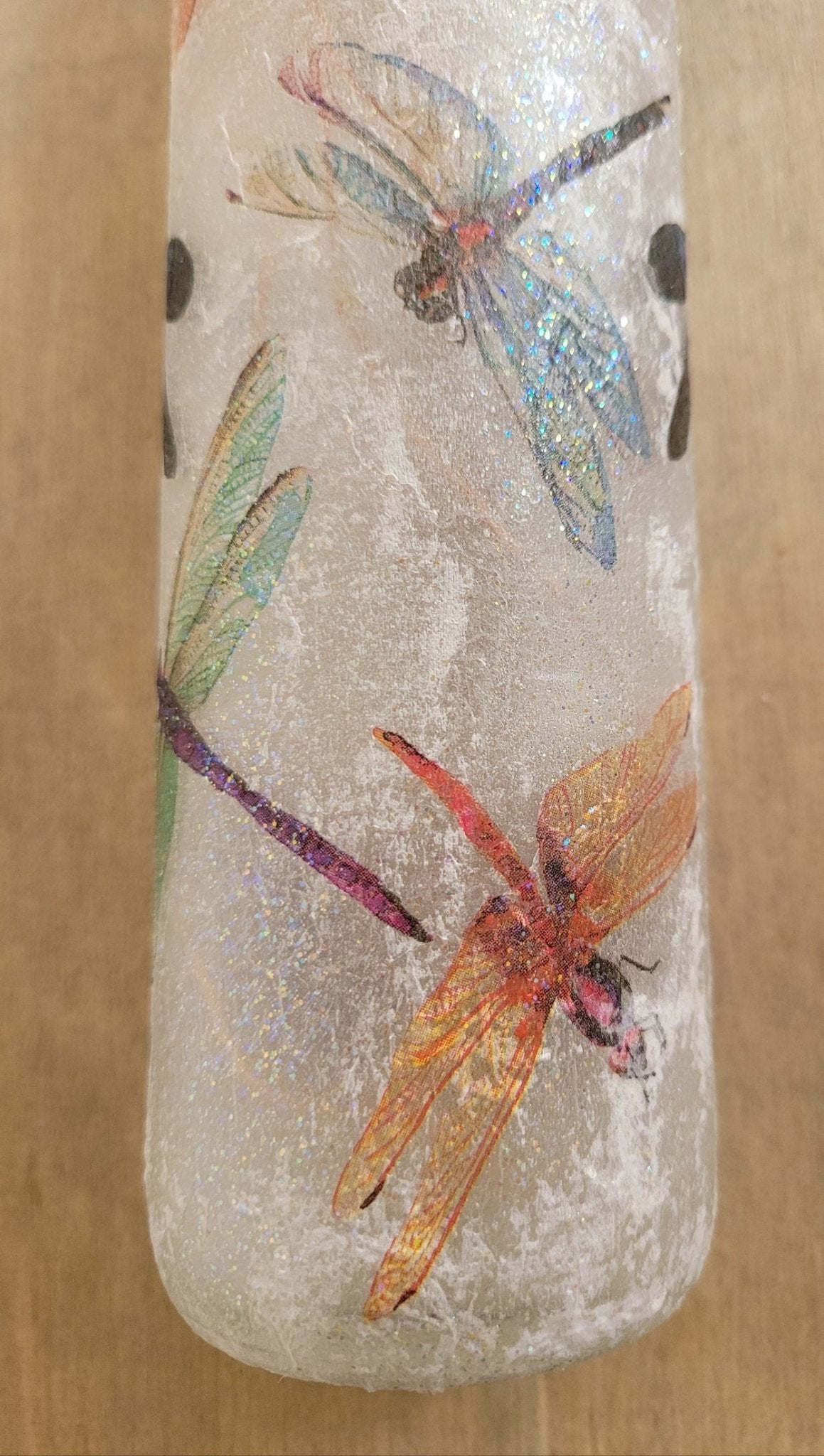 Decoupage Dragonfly Bottle Lamp - Quantock Inspiration