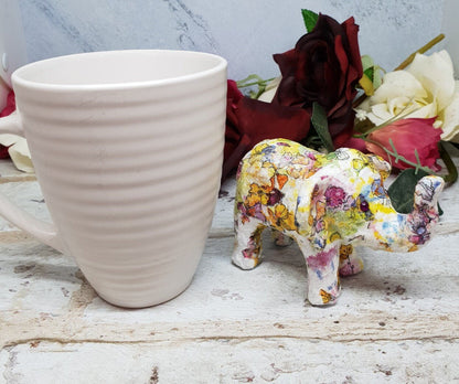 Decoupage Elephant Ring Display - Quantock Inspiration