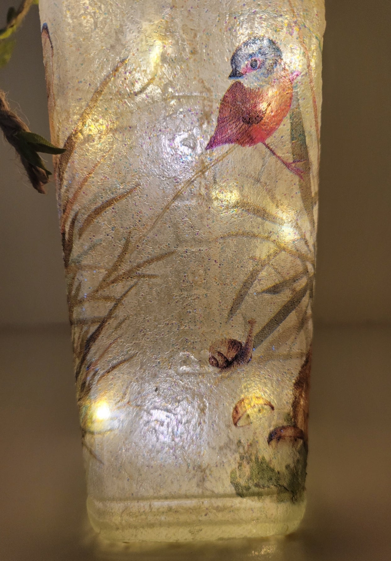 Decoupage Fox Bottle Lamp - Quantock Inspiration