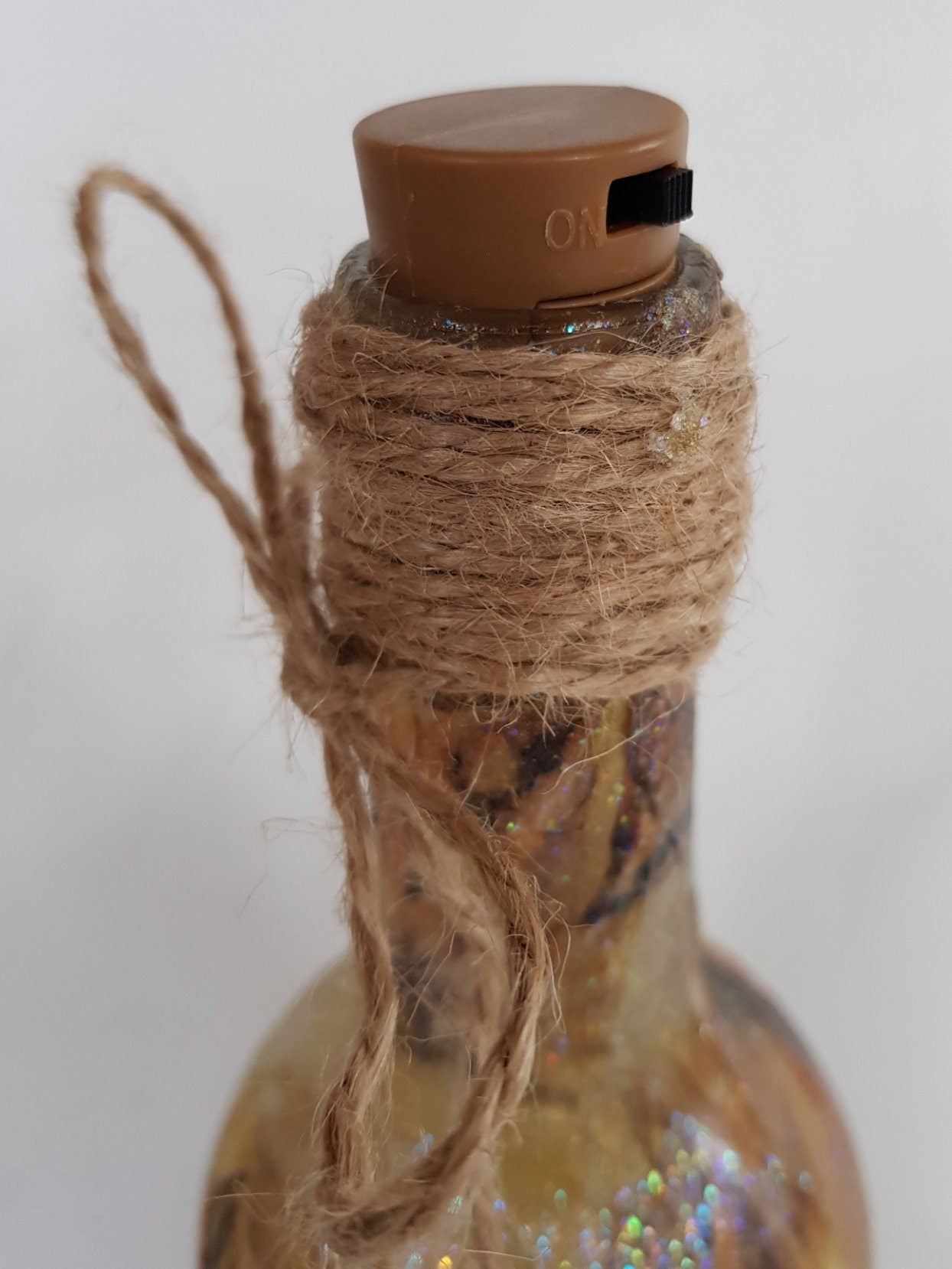 Decoupage Fox Light Up Bottle - Quantock Inspiration