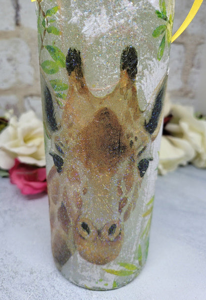 Decoupage Giraffe Bottle Lamp - Quantock Inspiration