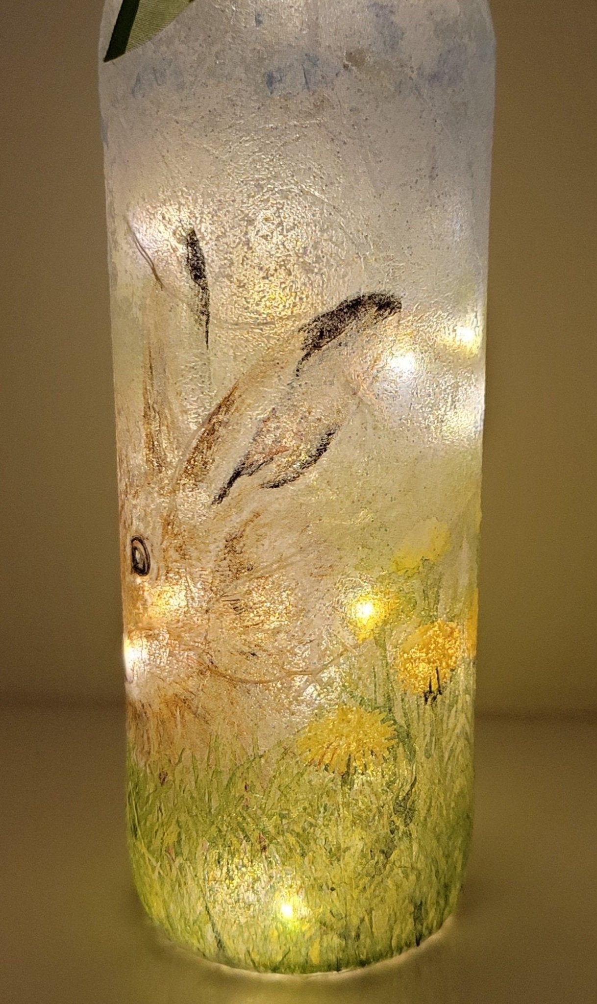 Decoupage Hare Bottle Lamp - Quantock Inspiration