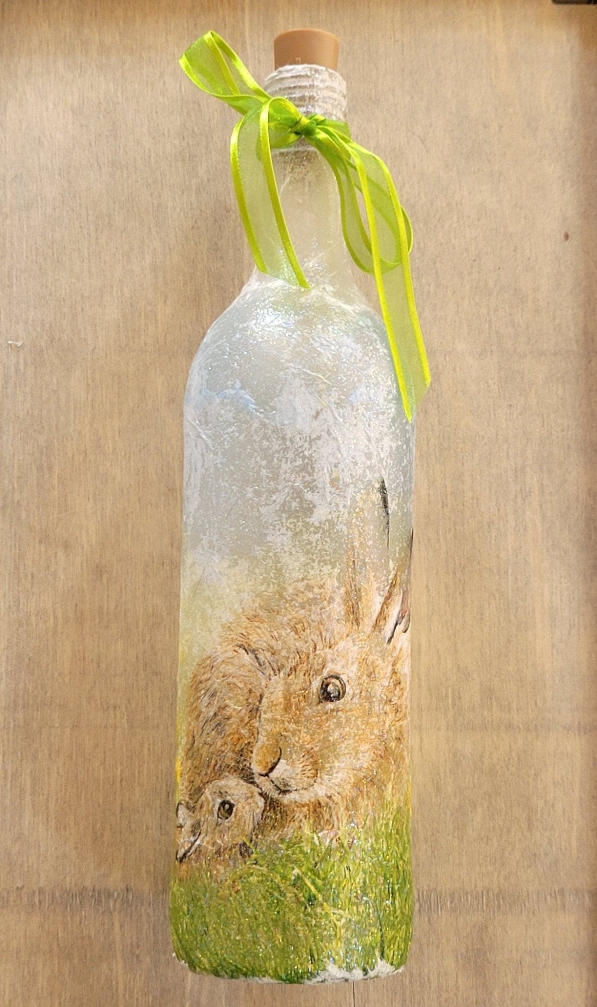 Decoupage Hare Bottle Lamp - Quantock Inspiration