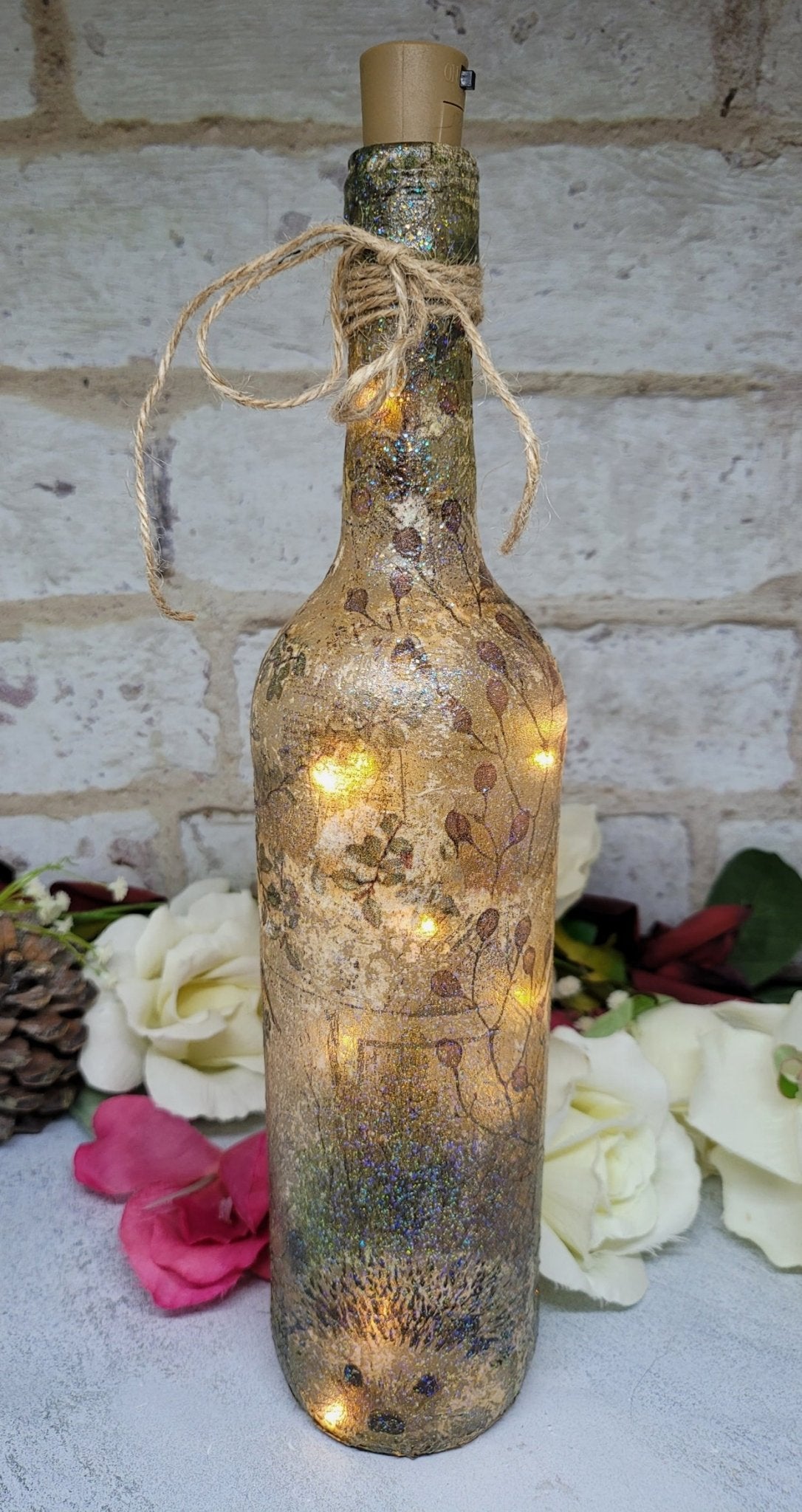 Decoupage Hedgehog Bottle Lamp - Quantock Inspiration