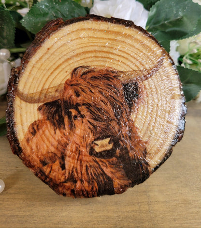 Decoupage Highland Cow Coasters - Quantock Inspiration