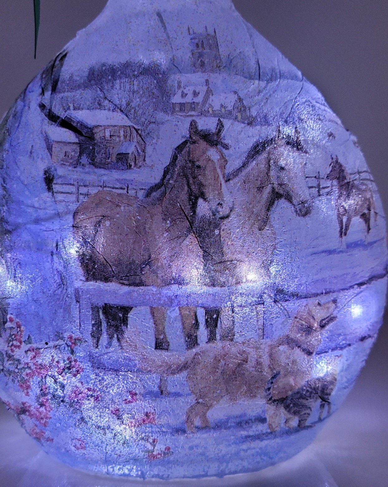 Decoupage Horse Bottle Lamp - Quantock Inspiration