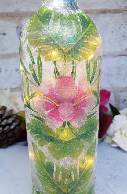 Decoupage Hummingbird Bottle Lamp - Quantock Inspiration