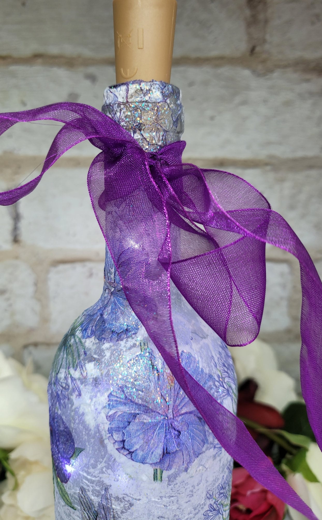 Decoupage Hummingbird Bottle Lamp - Quantock Inspiration