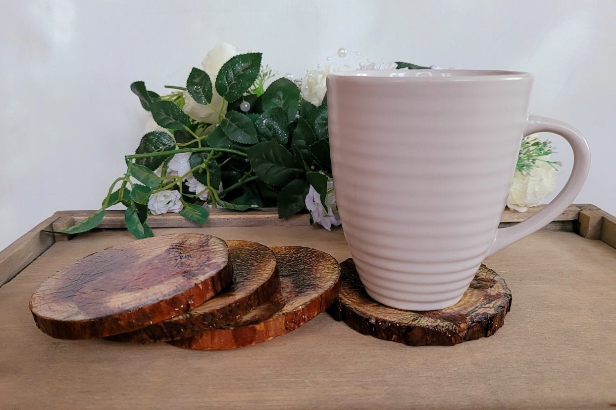 Decoupage Natural Wood Slice Squirrel Coasters - Quantock Inspiration