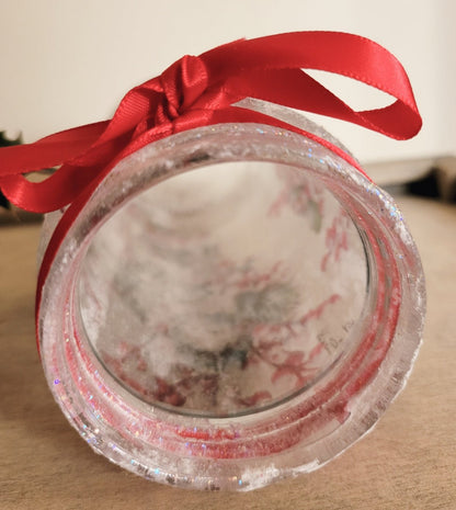 Decoupage Robin Glass Jar Lantern - Quantock Inspiration