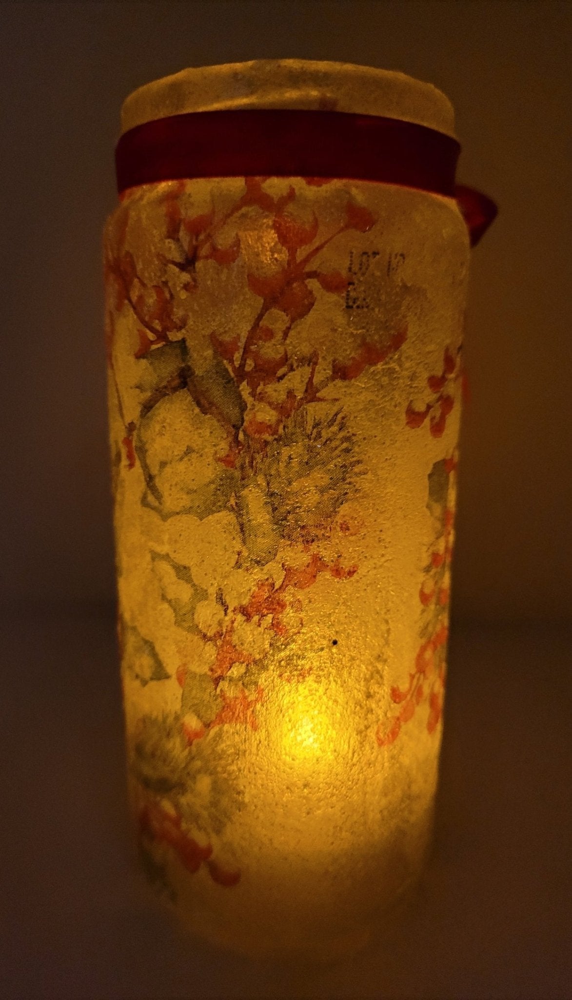 Decoupage Robin Glass Jar Lantern - Quantock Inspiration