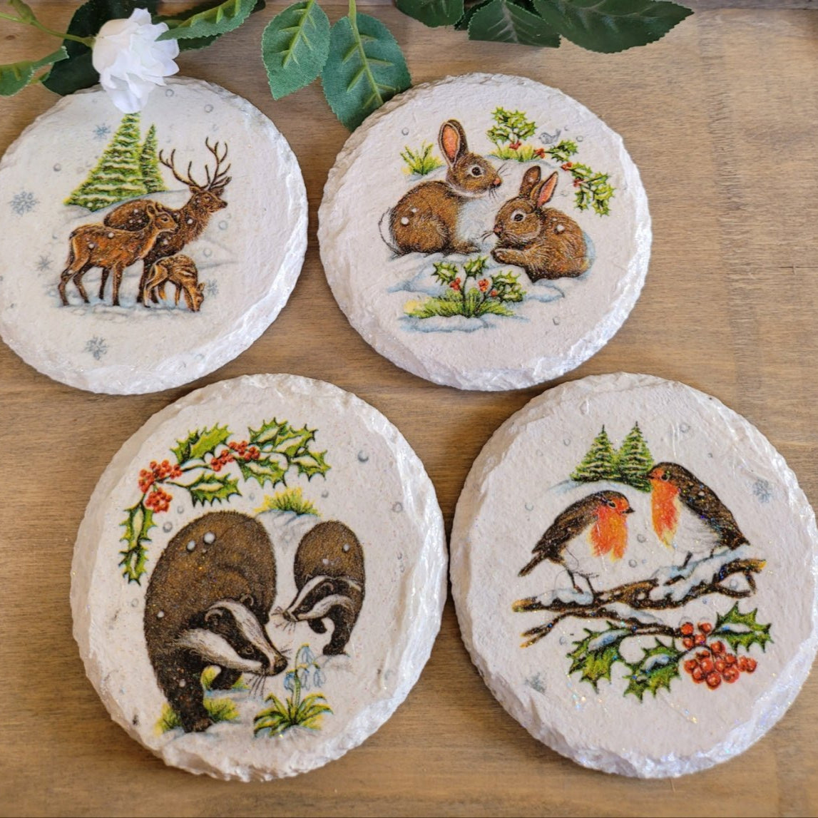 Decoupage Slate Wildlife Coasters - Quantock Inspiration