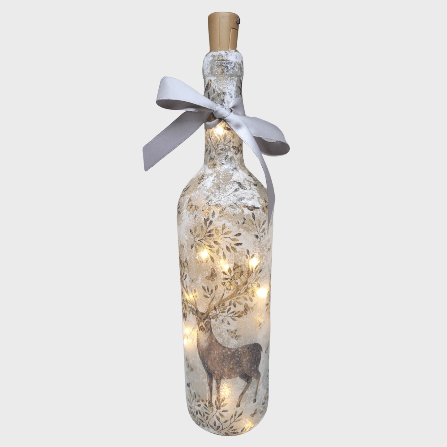 Decoupage Stag Bottle Lamp - Quantock Inspiration