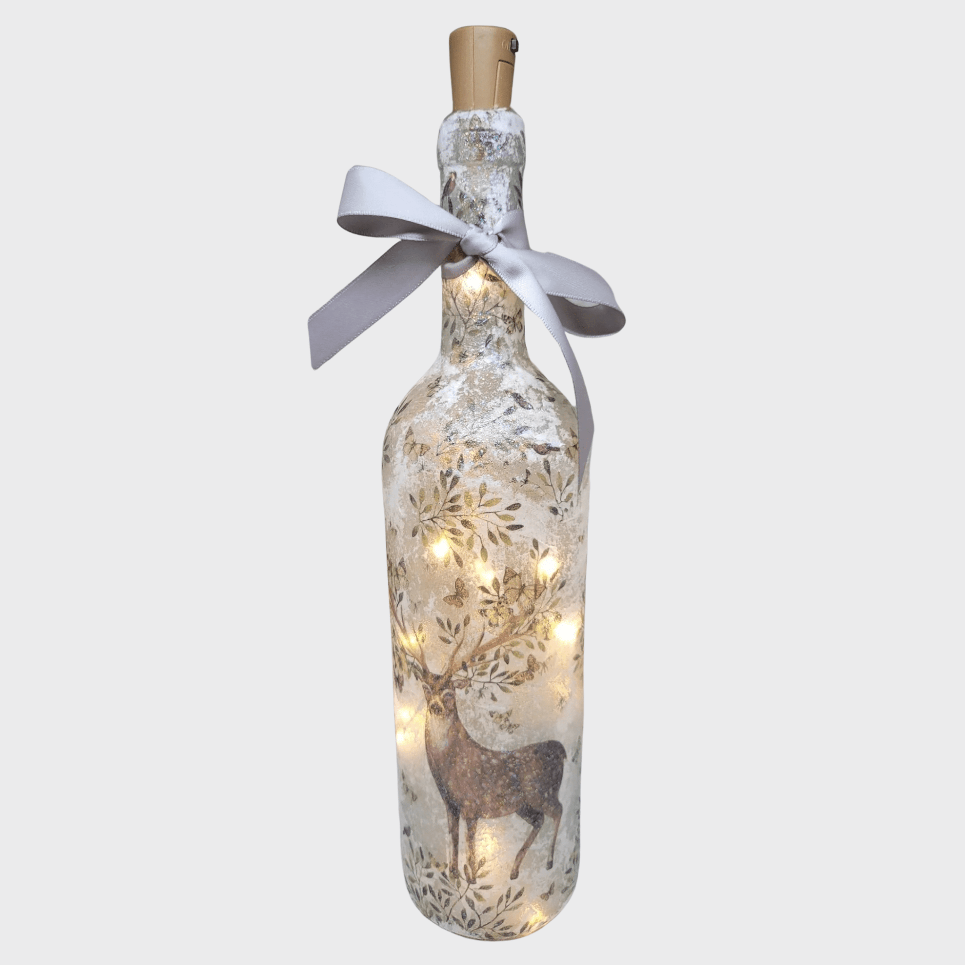Decoupage Stag Bottle Lamp - Quantock Inspiration