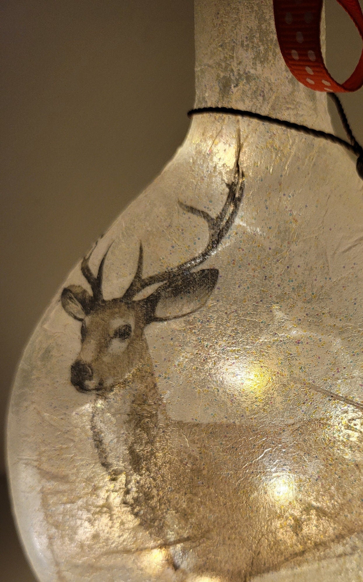 Decoupage Stag Bottle Lamp - Quantock Inspiration