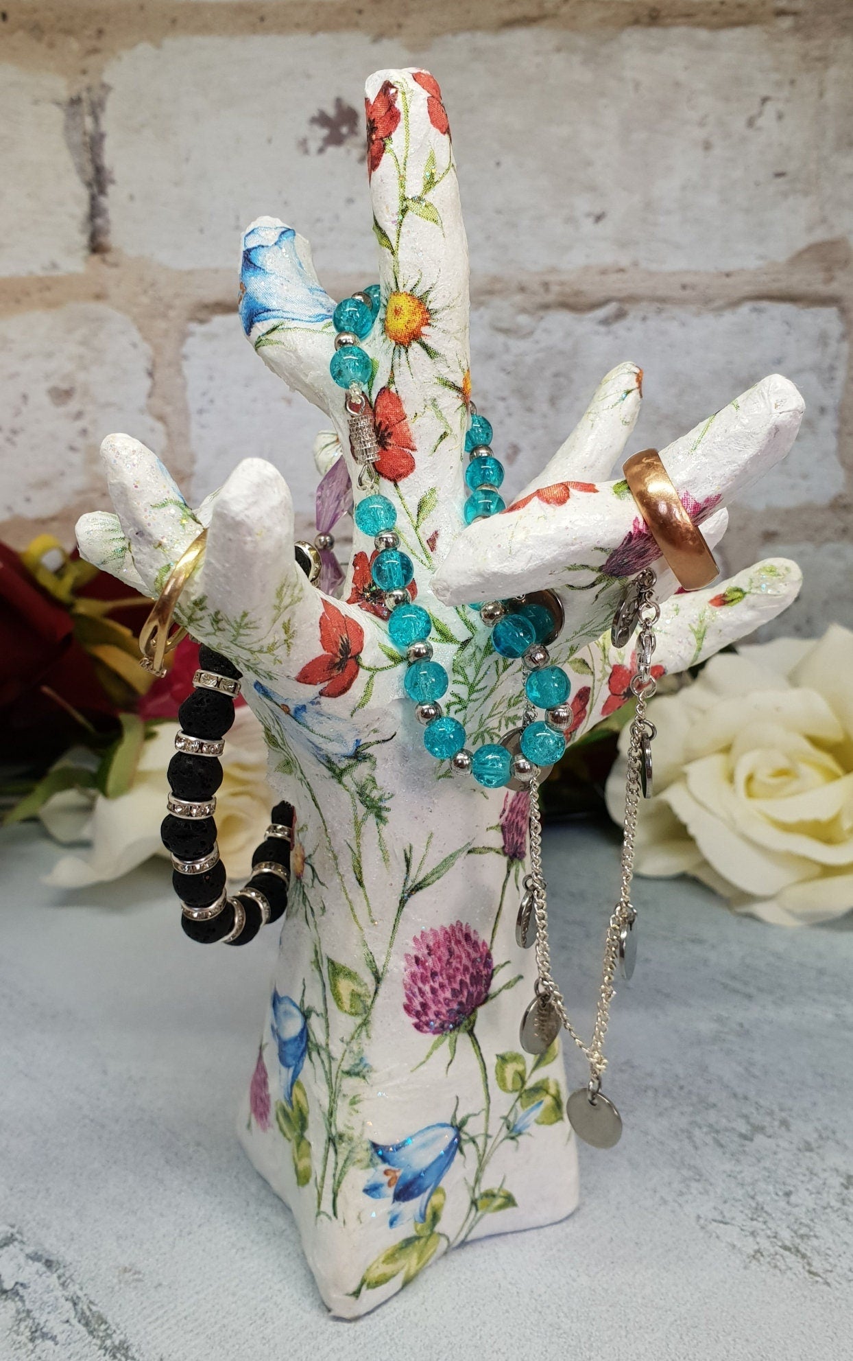 Decoupage Tree Ring Holder - Quantock Inspiration