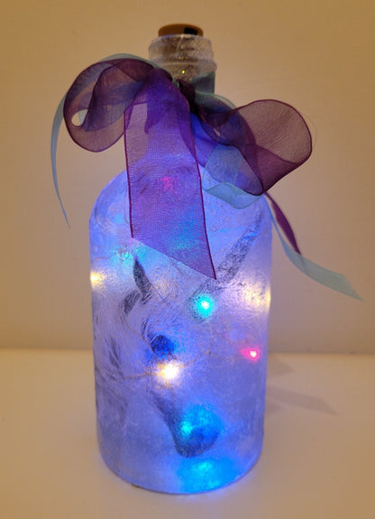 Decoupage Unicorn Bottle Lamp - Quantock Inspiration