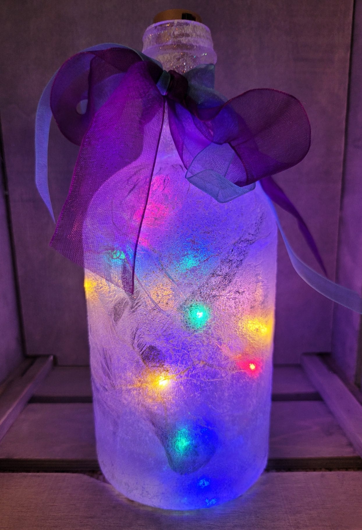 Decoupage Unicorn Bottle Lamp - Quantock Inspiration