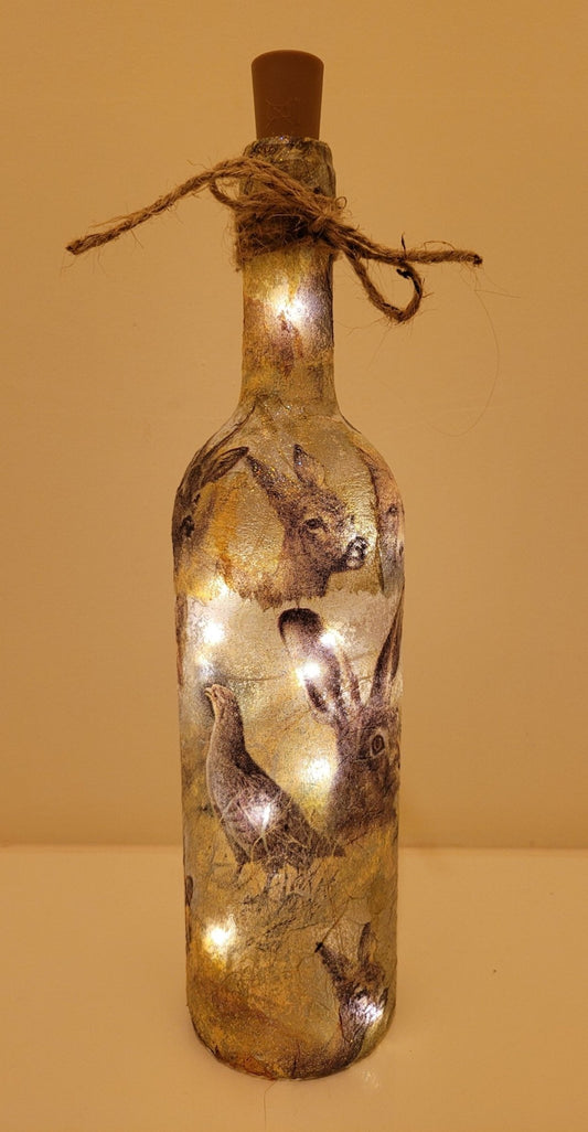 Decoupage Wildlife Bottle Lamp - Quantock Inspiration