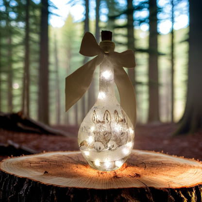 Donkey Bottle Lamp | Decoupage LED Light | Quantock Inspiration