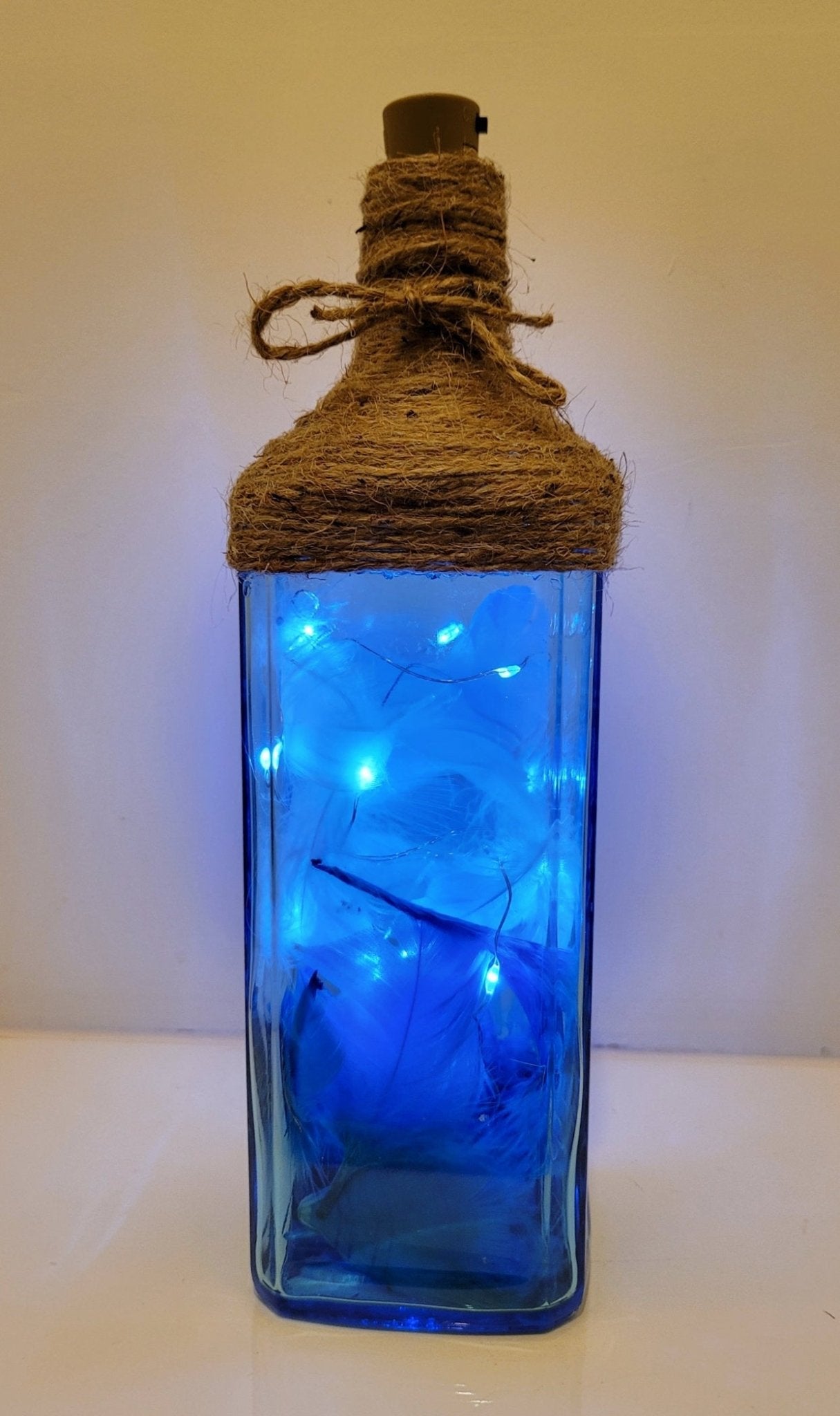 Filled Gin Bottle Lamp - Quantock Inspiration
