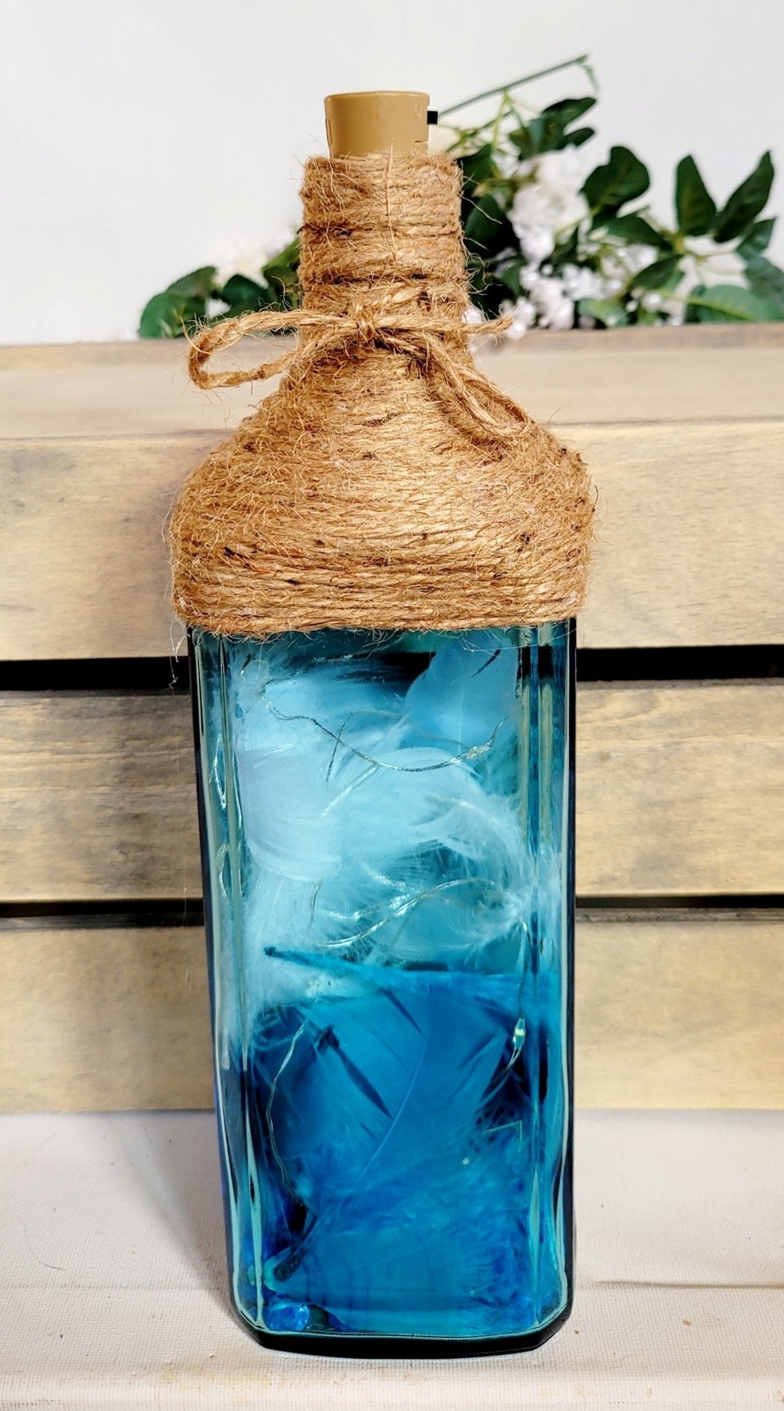 Filled Gin Bottle Lamp - Quantock Inspiration