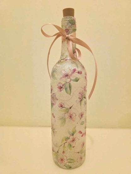 Handmade Floral Bottle Lamp & Flower Pot Gift Set | Nature-Inspired Home Décor | Quantock Inspiration