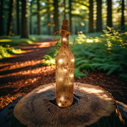 Hedgehog Bottle Lamp | Decoupage LED Lighting | Quantock Inspiration