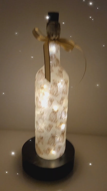 Pug Bottle Lamp | Decoupage LED Lighting | Quantock Inspiration