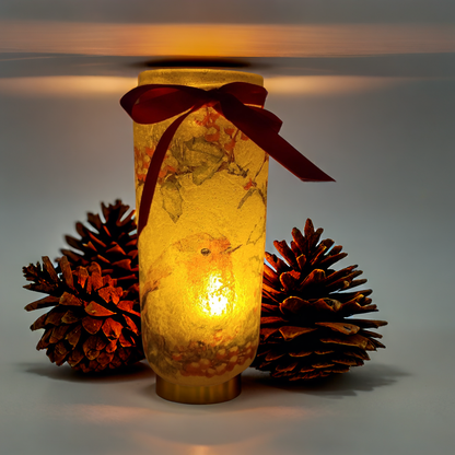 Robin Jar Lantern | Decoupage Glass | Quantock Inspiration
