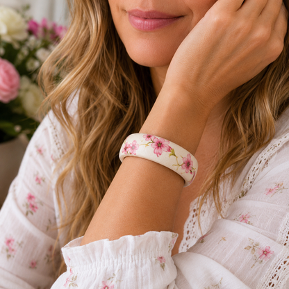 Floral Wooden Bangles | Decoupage Jewellery | Quantock Inspiration